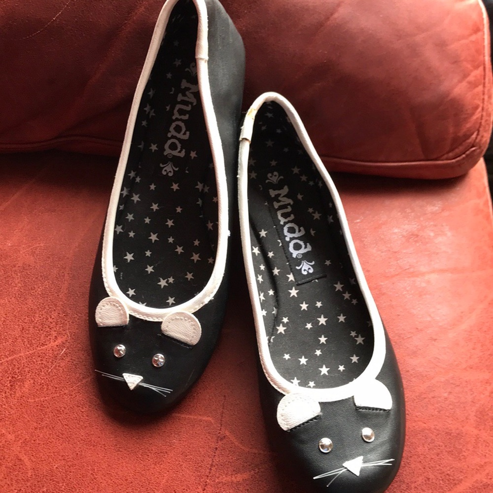 Cute Black MUDD Flats Women’s Size 5.5 Mice Mouse